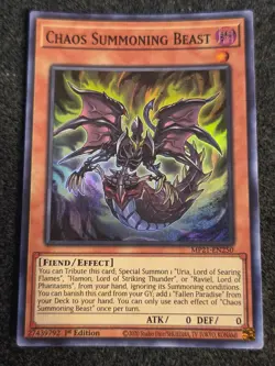 Yugioh - Chaos Summoning Beast (Super Rare) (1st Edition) - MP21-EN250 vlp - Image 1