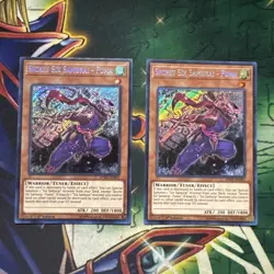 Yugioh! Secret Six Samurai - Fuma SPWA-EN001 x2 Secret Rare 1st Edition NM - Image 1