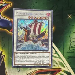 Yugioh! Plunder Patrollship Brann IGAS-EN087 Secret Rare 1st Edition VLP/NM - Image 1