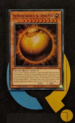 RA01-EN007 The Winged Dragon of Ra - Sphere Mode Super Rare 1st Edition YuGiOh - Image 1