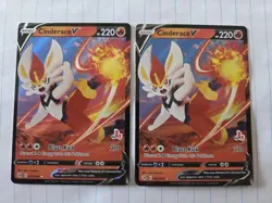 Pokemon TCG Cinderace v Fusion Strike Holo Ultra Rare Card 043/264 - Set Of 2 - Image 1