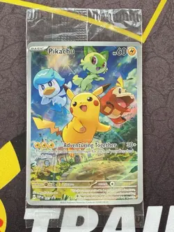 Pikachu 027 Scarlet Violet Promo Card Black Star Rare New Holo Pokemon sealed - Image 1