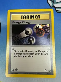 Energy Charge 85/111 1st Edition Neo Genesis WOTC Pokemon Card - Image 1