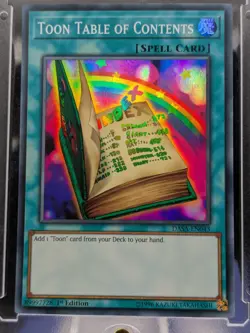 Toon Table of Contents Super Rare DASA-EN043 LP/NM Yugioh Card - Image 1
