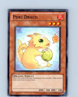 Yu-Gi-Oh TCG Poki Draco GENF-EN031 Unlimited Regular Common Card NM - Image 1