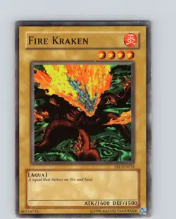 Yu-Gi-Oh TCG Fire Kraken SRL-EN014 Unlimited Regular Common Card Played MP-LP - Image 1