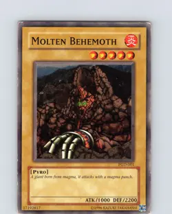 Yu-Gi-Oh TCG Molten Behemoth PGD-001 Unlimited Regular Common Card Played MP - Image 1