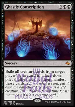 Ghastly Conscription 1x FOIL FRF MTG Fate Reforged Mythic MINT black - Image 1