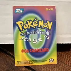 Charizard #06 Holo Foil E6 of 12 Pokemon Topps Card 1999 - Image 2