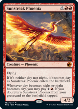 1x Sunstreak Phoenix MTG Innistrad: Midnight Hunt NM Magic Regular - Image 1