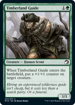 1x Timberland Guide - Foil MTG Innistrad: Midnight Hunt NM Magic Foil - Image 1