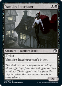 1x Vampire Interloper - Foil MTG Innistrad: Midnight Hunt NM Magic Foil - Image 1