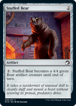 1x Stuffed Bear - Foil MTG Innistrad: Midnight Hunt NM Magic Foil - Image 1