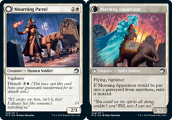 1x Mourning Patrol // Morning Apparition - Foil MTG Innistrad: Midnight Hunt NM - Image 1