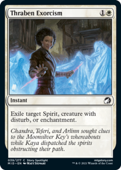 1x Thraben Exorcism - Foil MTG Innistrad: Midnight Hunt NM Magic Foil - Image 1