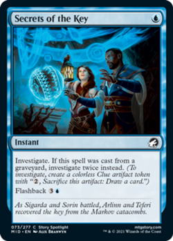 1x Secrets of the Key - Foil MTG Innistrad: Midnight Hunt NM Magic Foil - Image 1