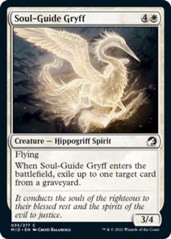 1x Soul-Guide Gryff - Foil MTG Innistrad: Midnight Hunt NM Magic Foil - Image 1