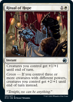 1x Ritual of Hope - Foil MTG Innistrad: Midnight Hunt NM Magic Foil - Image 1