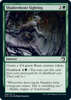 1x Shadowbeast Sighting - Foil MTG Innistrad: Midnight Hunt NM Magic Foil - Image 1