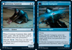 1x Covetous Castaway // Ghostly Castigator - Foil MTG Innistrad: Midnight Hunt N - Image 1
