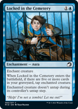 1x Locked in the Cemetery - Foil MTG Innistrad: Midnight Hunt NM Magic Foil - Image 1