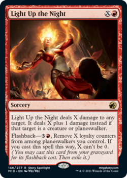 1x Light Up the Night MTG Innistrad: Midnight Hunt NM Magic Regular - Image 1