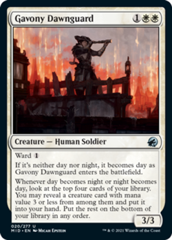 1x Gavony Dawnguard - Foil MTG Innistrad: Midnight Hunt NM Magic Foil - Image 1