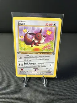 💥 Eevee 51/64 Jungle 1st Edition Non Holo Foil Pokemon 1999 Vintage Card - Image 1