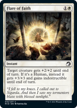 1x Flare of Faith - Foil MTG Innistrad: Midnight Hunt NM Magic Foil - Image 1