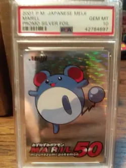 Psa 10 Marill Meiji Silver Foil - Pokemon Promo - Image 1