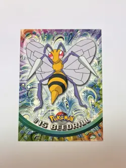 1999 Topps Pokemon TV Animation Series 1 Beedrill #15 Blue Logo Non Holo M/NM - Image 1
