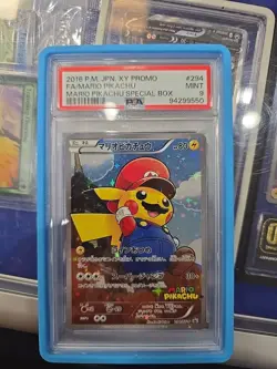 Pokemon TCG Mario Pikachu Pokemon Promos XY294 Holo Promo Promo PSA 9 - Image 1