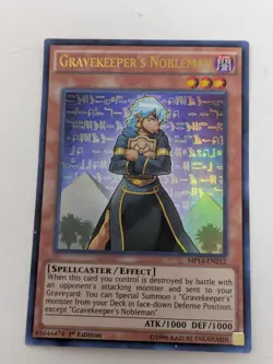 Yugioh Gravekeeper’s Nobleman MP14-EN212 Ultra Rare 1st Ed LP-MP - Image 1