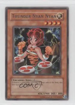 Thunder Nyan Nyan Unlimited YuGiOh Legacy of Darkness #LOD-059 2003 - Image 1
