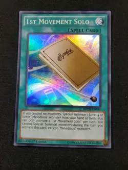 Yugioh 1st Movement Solo NECH-EN059 Super Rare 1st Ed NM - Image 1
