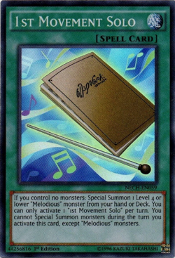 Yugioh 1st Movement Solo NECH-EN059 Super Rare 1st Ed NM - Image 1
