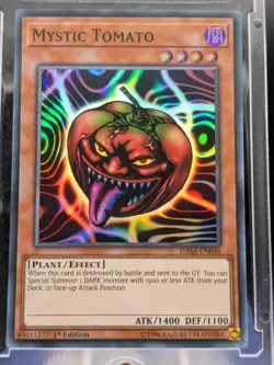 Mystic Tomato Super Rare DASA-EN046 LP/NM Yugioh Card - Image 1