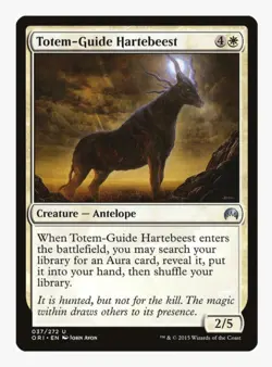 Totem-guide Hartebeest #37 Magic Origins (ORI) Magic Card in Protective Sleeve - Image 1