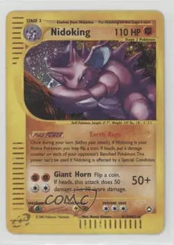 Nidoking Holo Pokemon e-Card Series Aquapolis #H18 2002 READ - Image 1