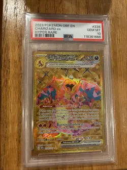 2023 Pokemon Charizard Ex Hyper Rare Gem MT Card #228 PSA 10 - Image 1