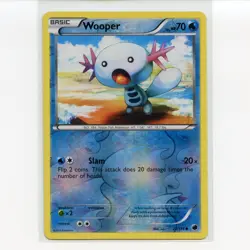 Pokemon TCG Wooper 21/116 BW Plasma Freeze Reverse Holo Common Card EN-LP 2013 - Image 1