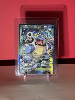 DAMAGED 2016 Pokemo Blastoise EX XY122 Red & Blue Collection Full Art Promo Card - Image 1