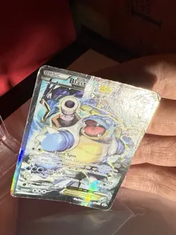 DAMAGED 2016 Pokemo Blastoise EX XY122 Red & Blue Collection Full Art Promo Card - Image 3