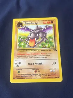 Pokemon TCG Aerodactyl Fossil Non Holo wotc Pokemon card played - Image 1