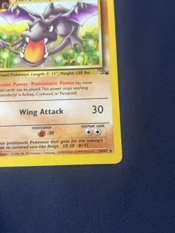 Pokemon TCG Aerodactyl Fossil Non Holo wotc Pokemon card played - Image 3
