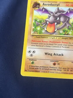 Pokemon TCG Aerodactyl Fossil Non Holo wotc Pokemon card played - Image 4