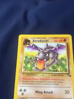 Pokemon TCG Aerodactyl Fossil Non Holo wotc Pokemon card played - Image 5
