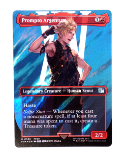 Prompto Argentum Magic the Gathering ~ Surge Foil Card ~ Final Fantasy #532 - Image 1