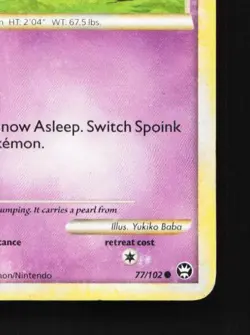 Spoink 77/102 HP Triumphant English Pokemon Card TCG - Image 3