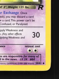Dark Kadabra 39/82 HP Team Rocket English Pokemon Card TCG - Image 3